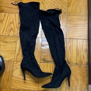 Suede Thigh High Boots